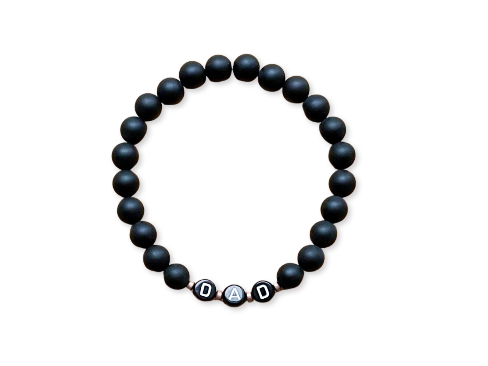 Masculine Line || Matte Onyx "DAD" Bracelet || Reiki Infused