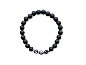 Masculine Line || Matte Onyx "DAD" Bracelet || Reiki Infused