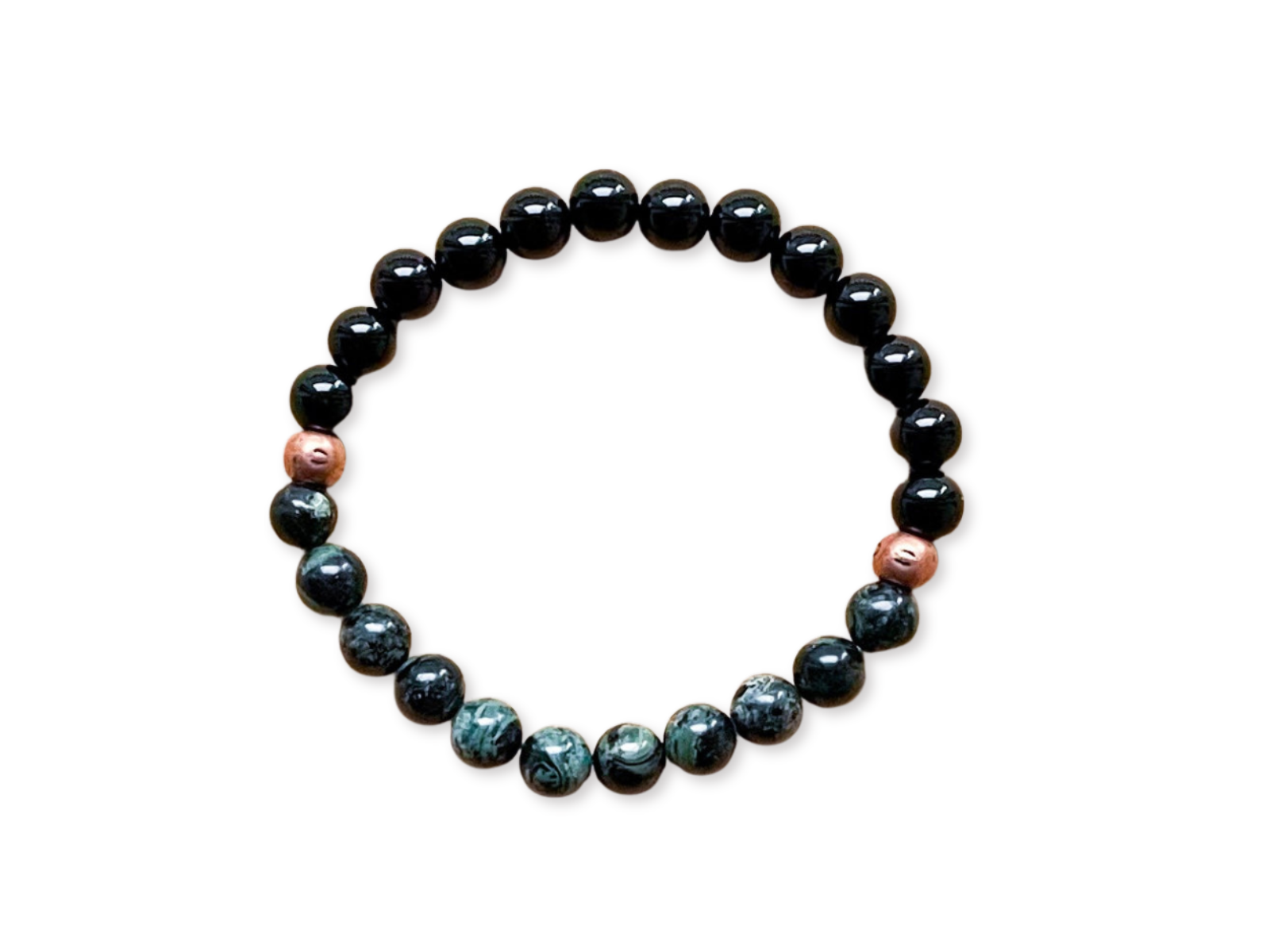 Masculine Line || Onyx & Kambaba Jasper Bracelet || Reiki Infused
