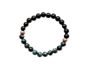 Masculine Line || Onyx & Kambaba Jasper Bracelet || Reiki Infused