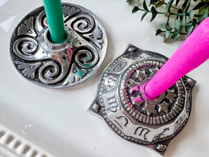 Metal Chime Candle Holder