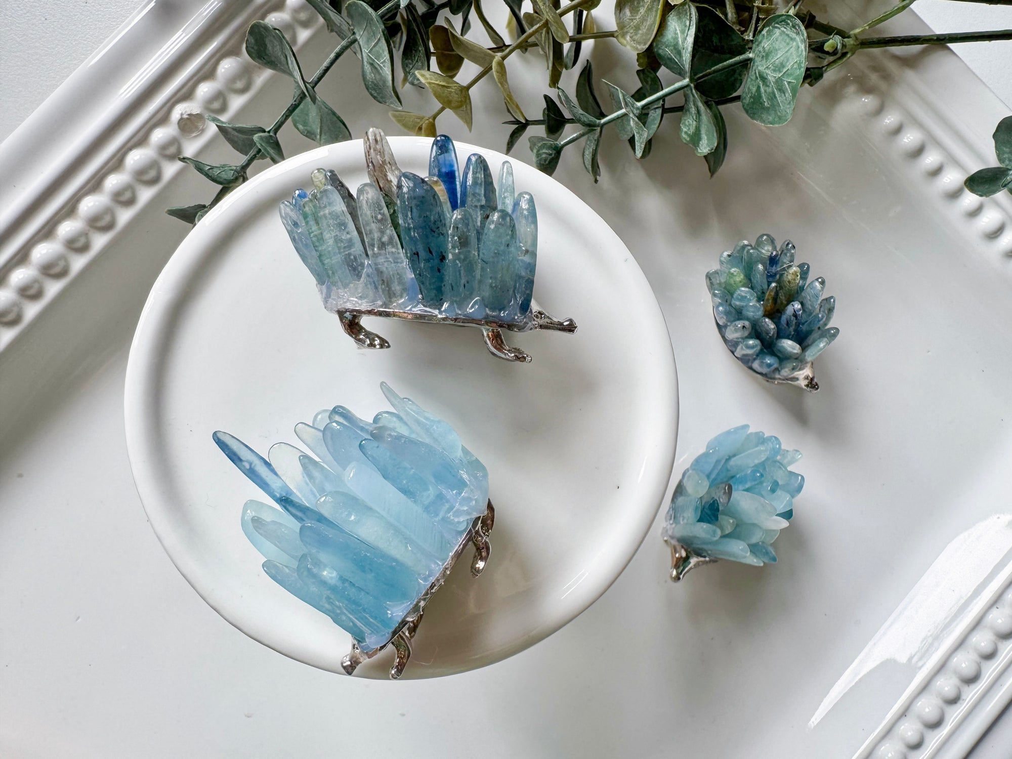 Metal Hedgehog Crystal Points