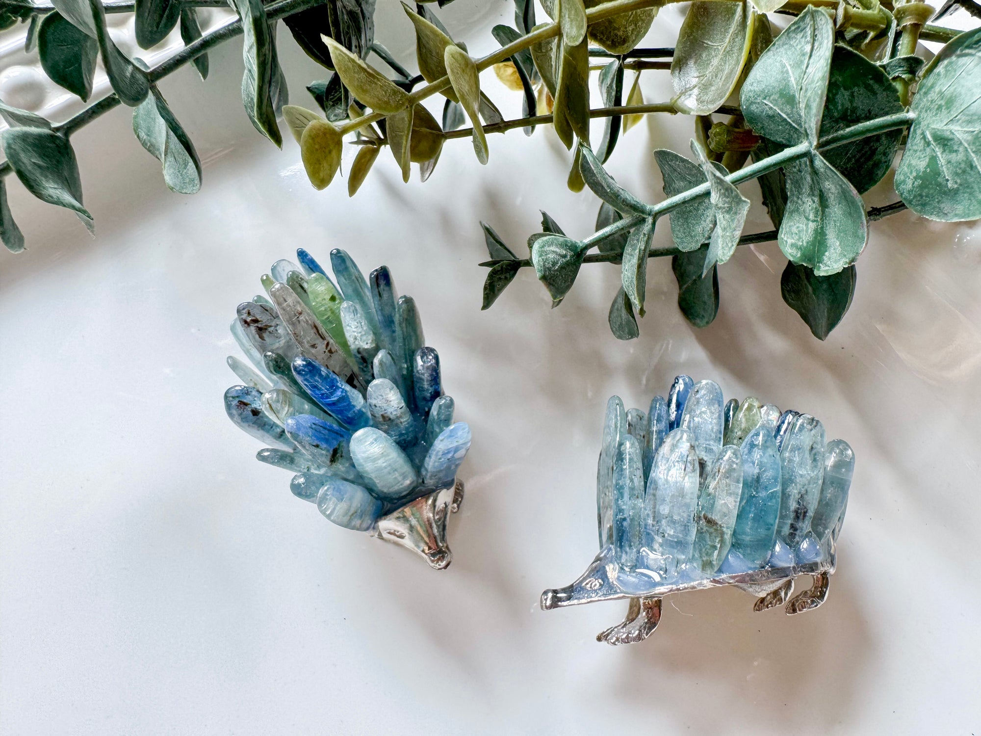 Metal Hedgehog Crystal Points