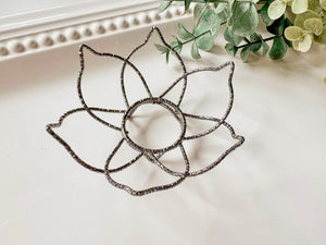 Metal Lotus Sphere Holder