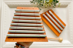 Metal Meditation Chimes – Wooden Base
