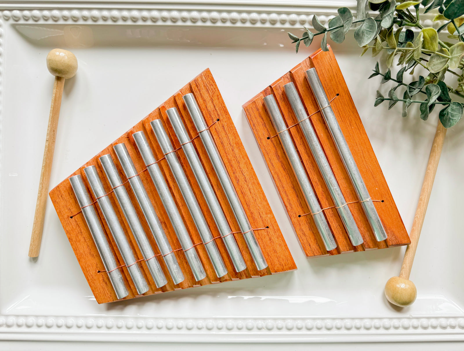 Metal Meditation Chimes – Wooden Base