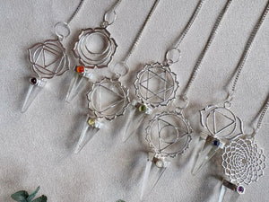 Metal Seven Chakra Pendulums