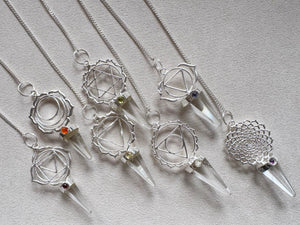 Metal Seven Chakra Pendulums