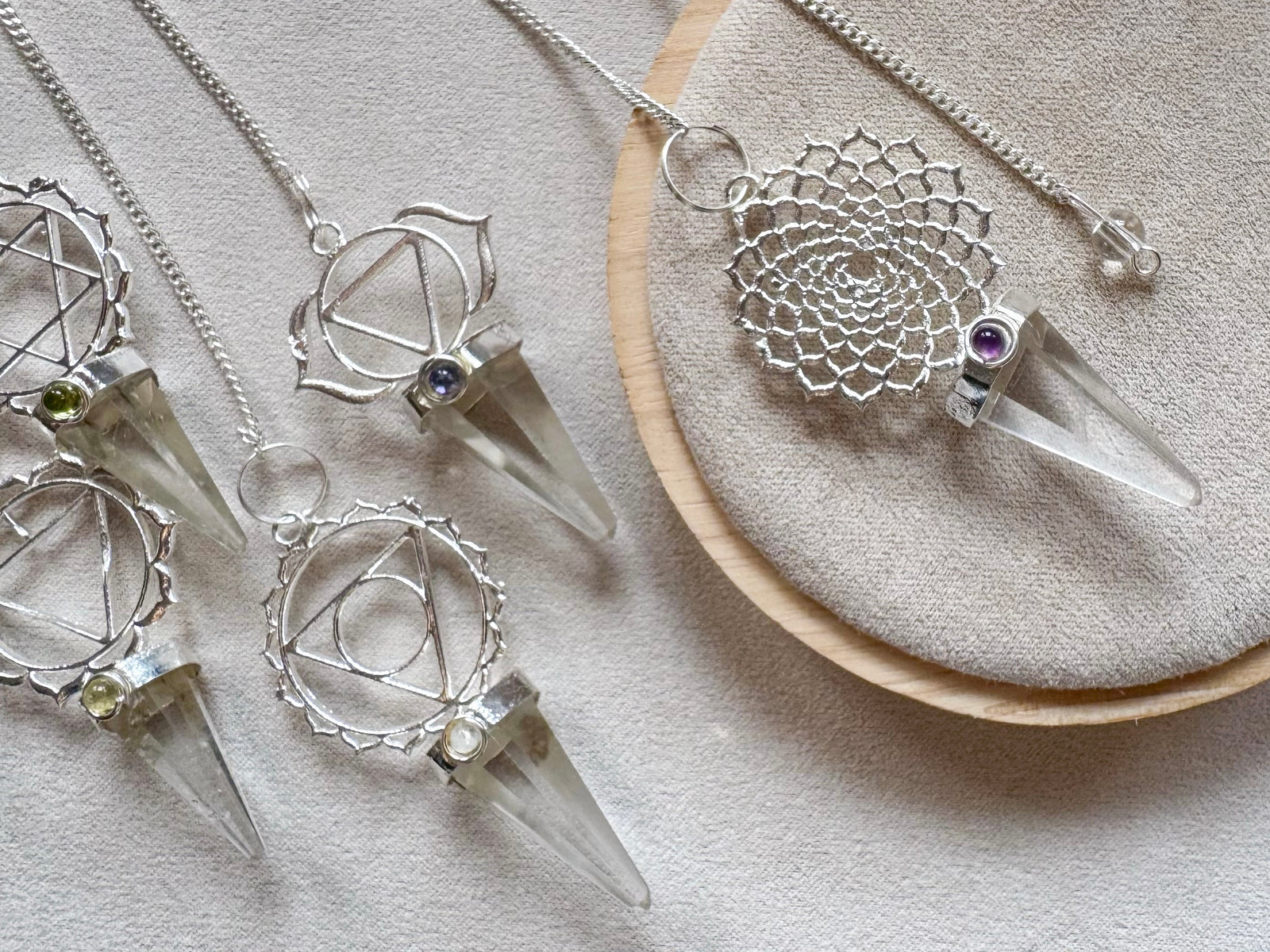 Metal Seven Chakra Pendulums