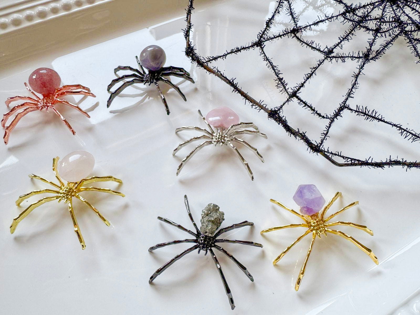 Metal Spider with Crystal Accent || Intuitive Mystery Pick