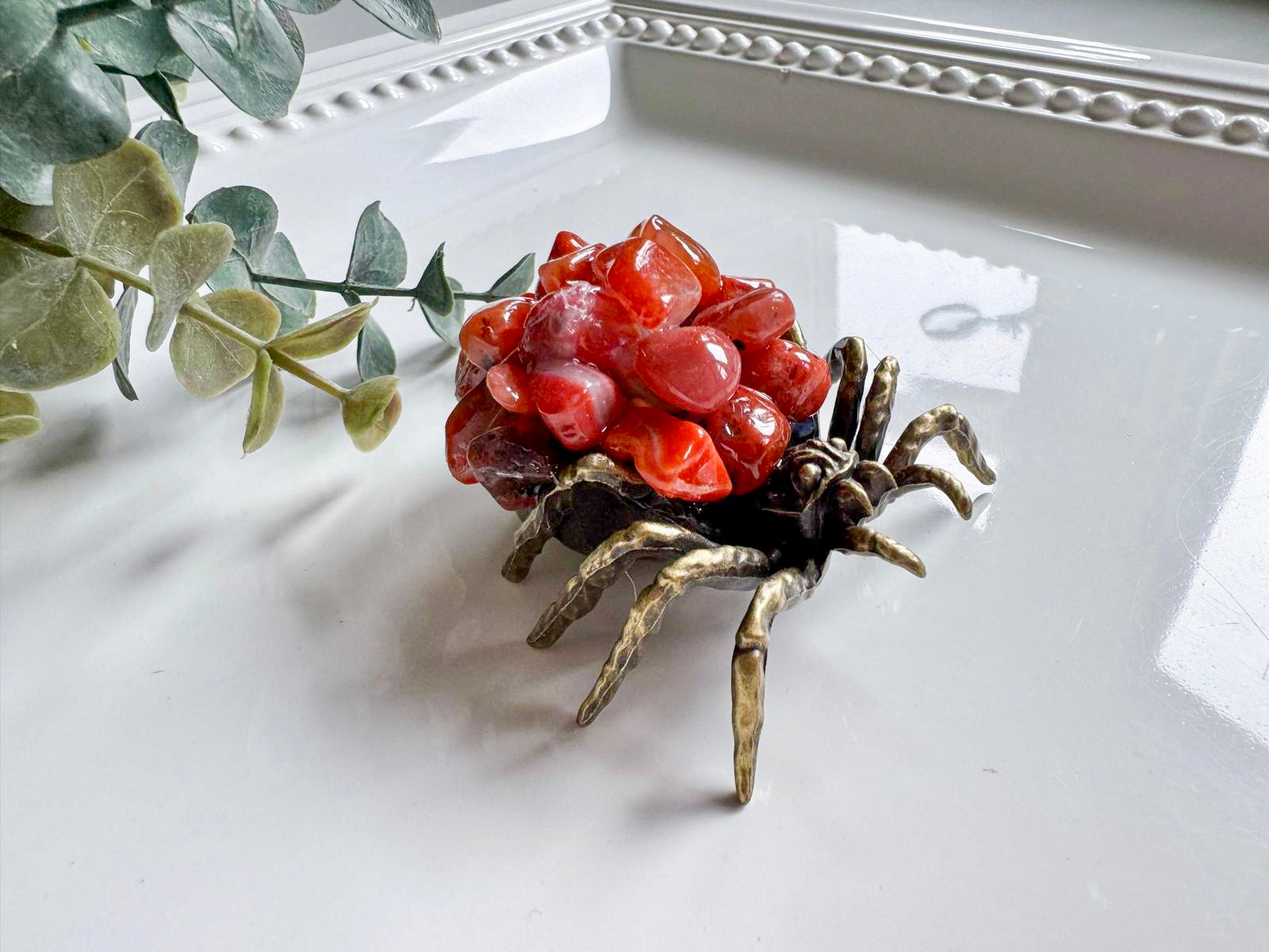 Metal Spider with Crystal Chips