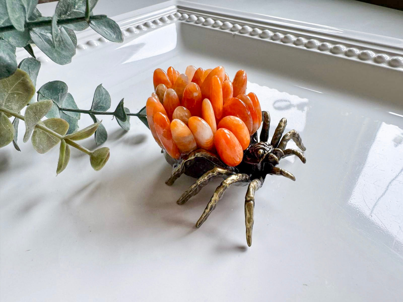 Metal Spider with Crystal Chips