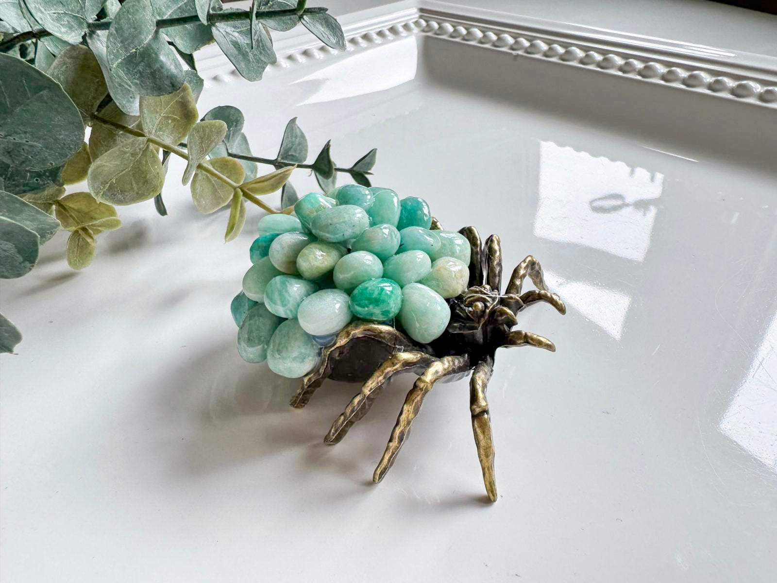 Metal Spider with Crystal Chips