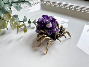Metal Spider with Crystal Chips