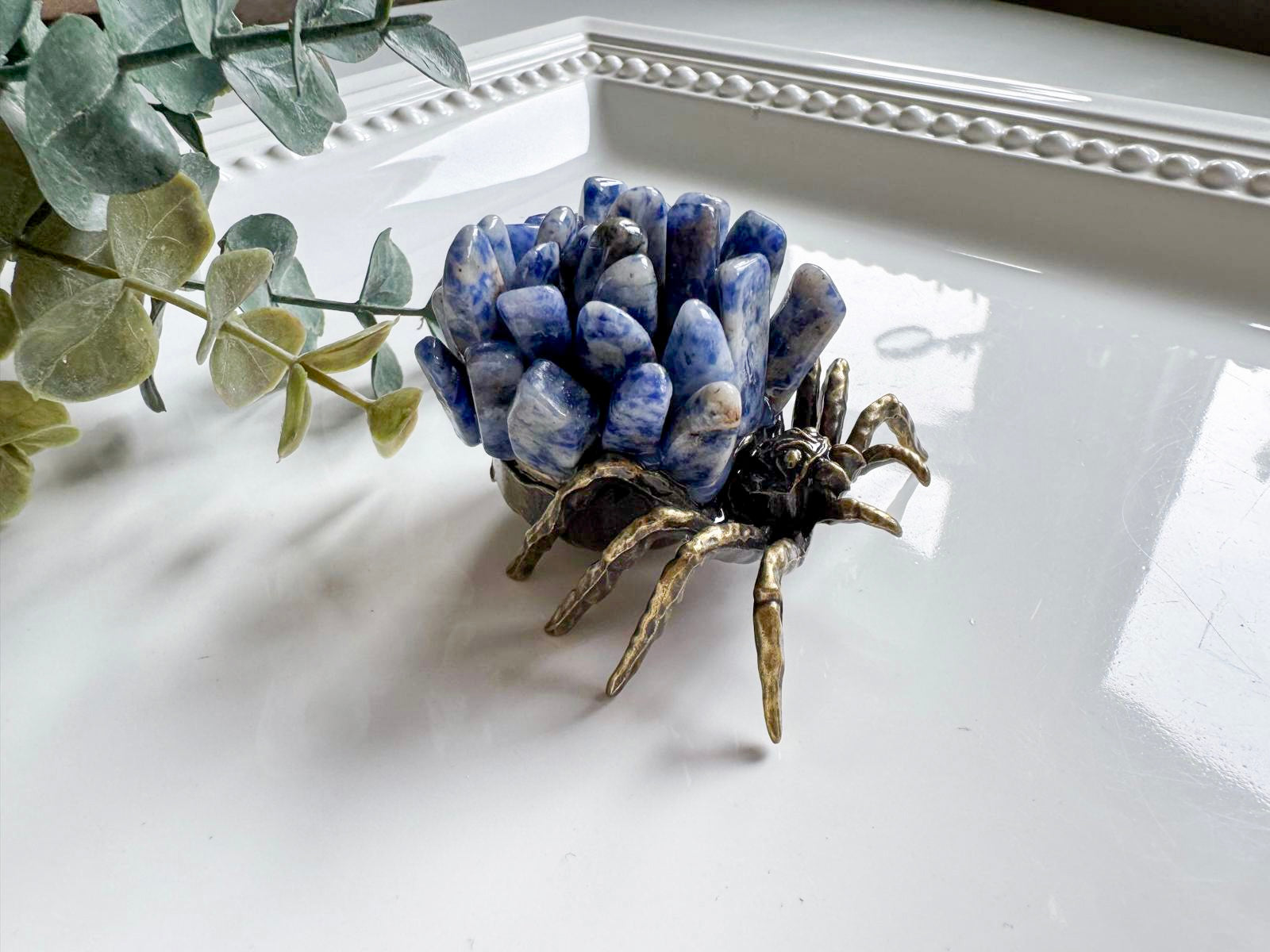 Metal Spider with Crystal Chips