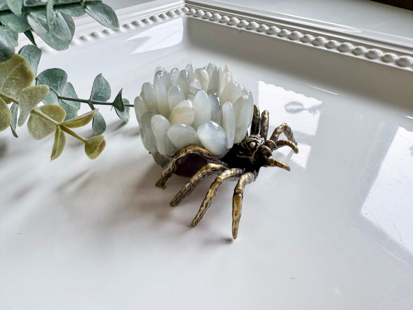 Metal Spider with Crystal Chips