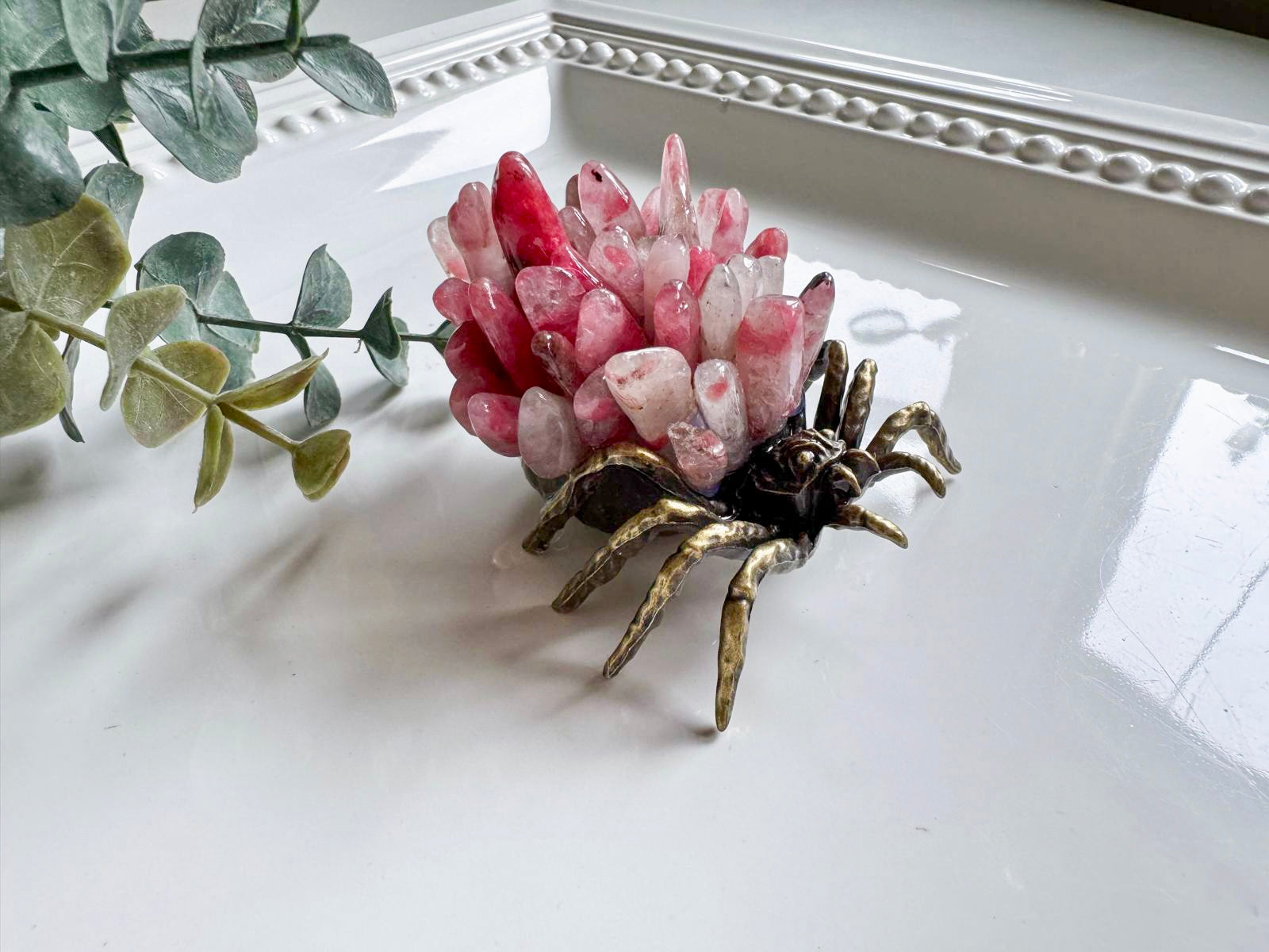 Metal Spider with Crystal Chips