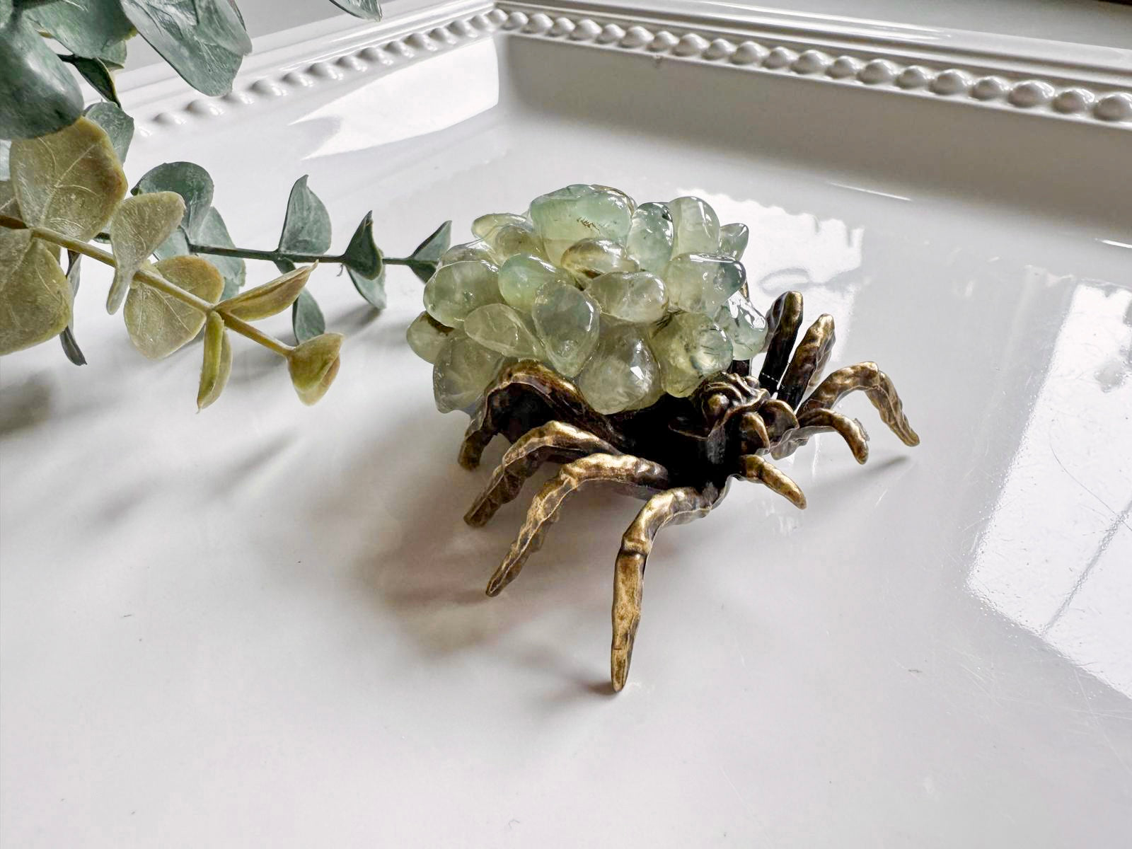 Metal Spider with Crystal Chips