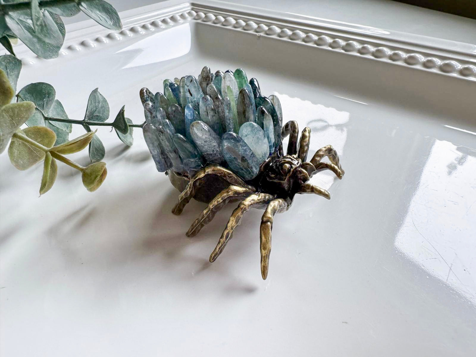 Metal Spider with Crystal Chips