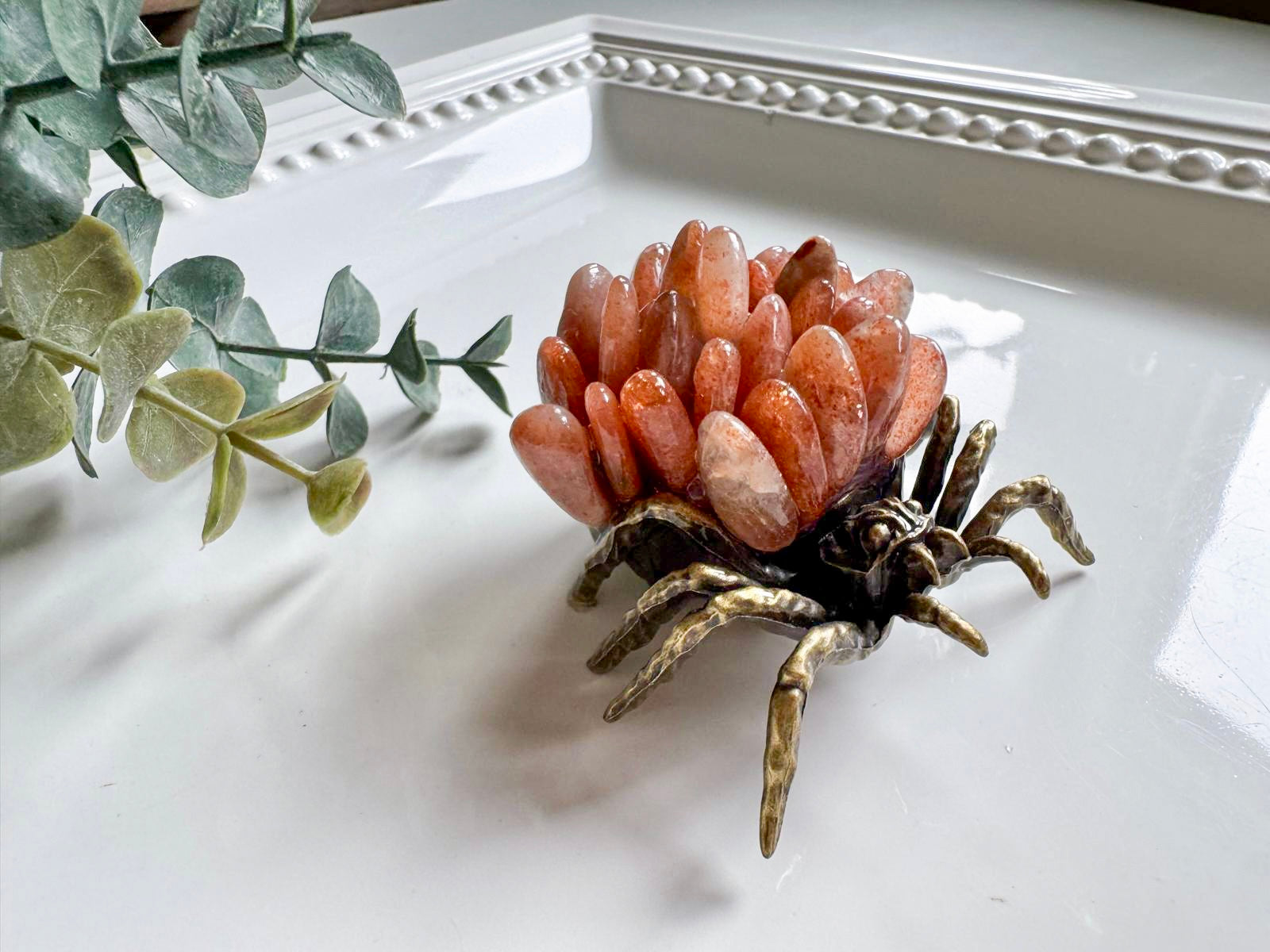 Metal Spider with Crystal Chips