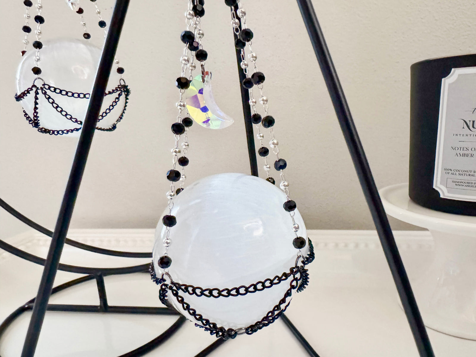 Metal Stand with Hanging Sphere Holder