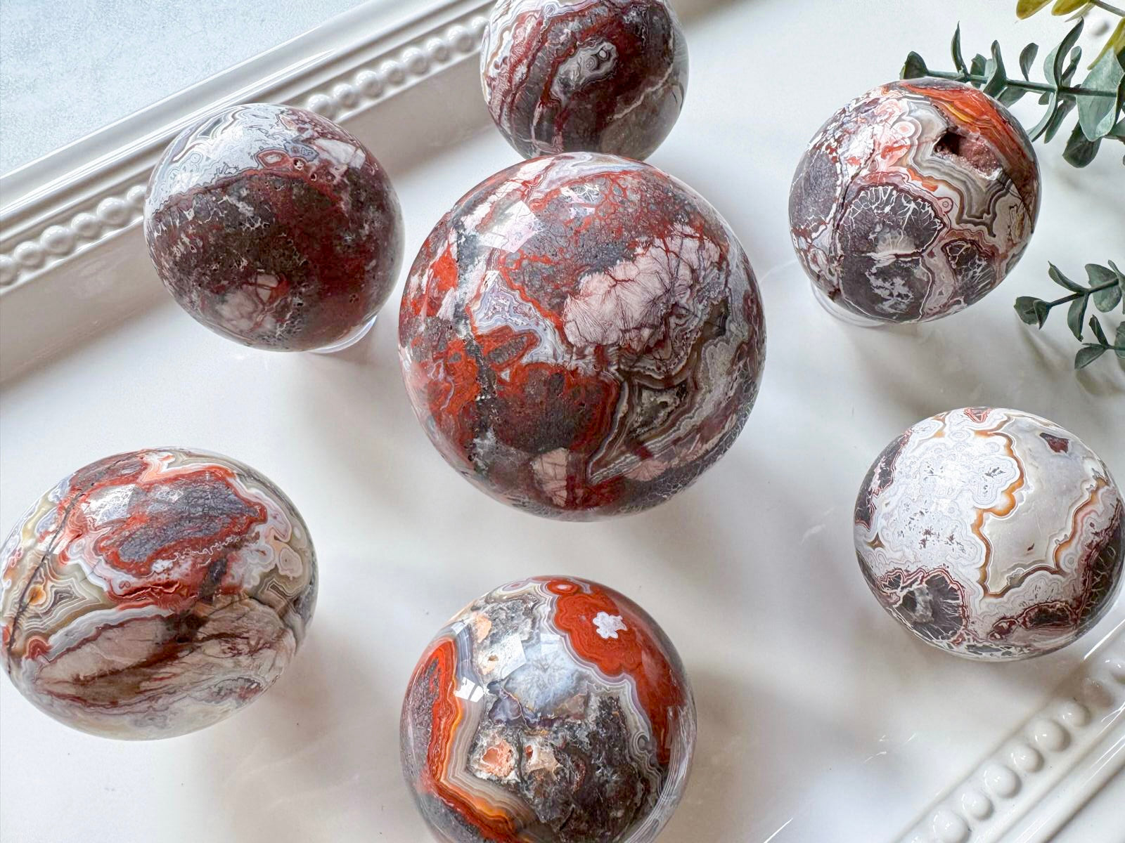 Mexican Crazy Lace Agate Sphere