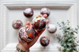 Mexican Crazy Lace Agate Sphere