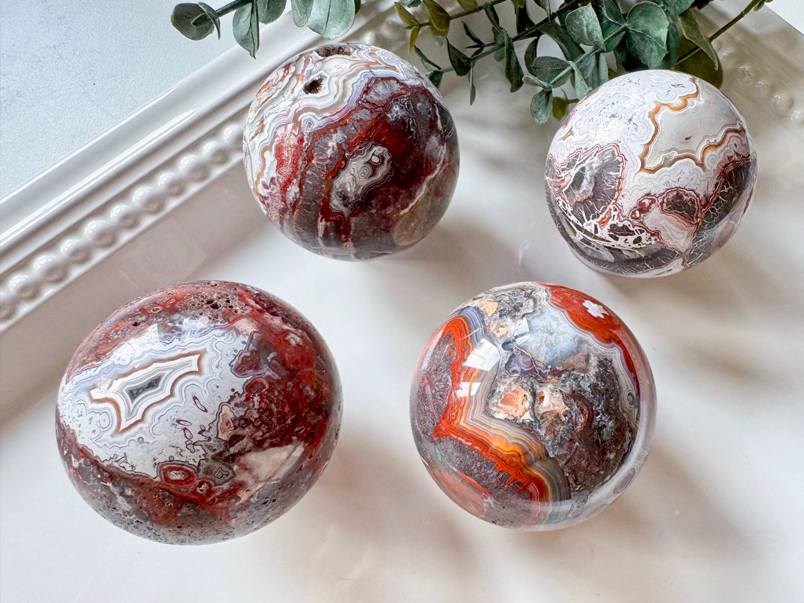 Mexican Crazy Lace Agate Sphere