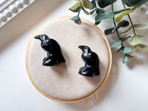Mini Crow Crystal Carving