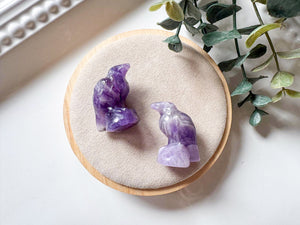 Mini Crow Crystal Carving