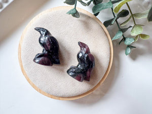 Mini Crow Crystal Carving