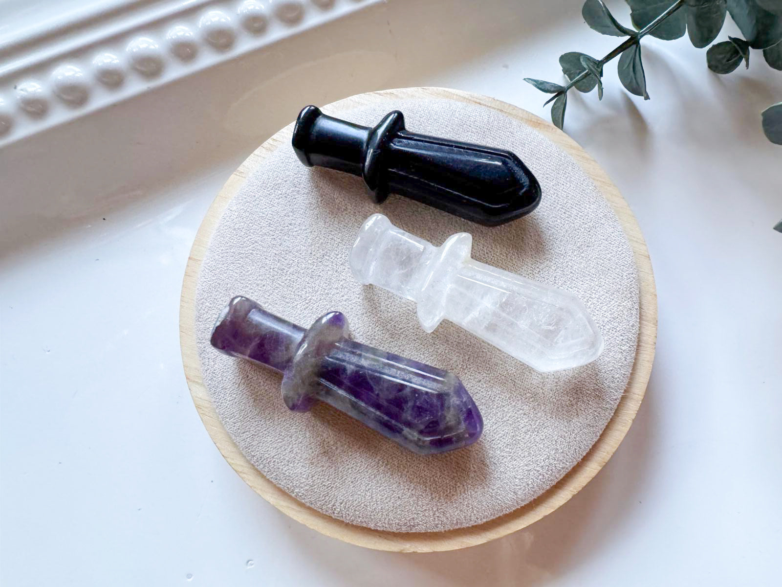 Mini Crystal Sword Carving