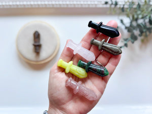 Mini Crystal Sword Carving