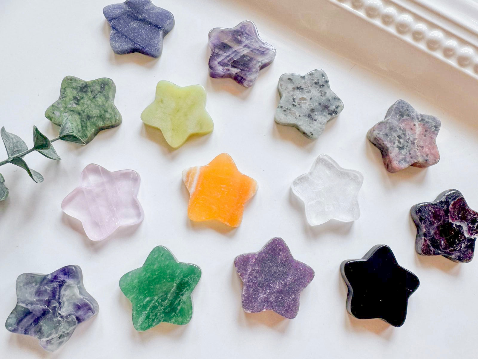 Mini Flat Star Crystal Carving