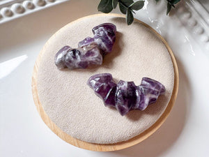 Mini Flying Bat Crystal Carving