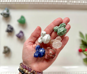 Mini Holiday Jingle Bell Crystal Carving