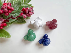 Mini Holiday Jingle Bell Crystal Carving