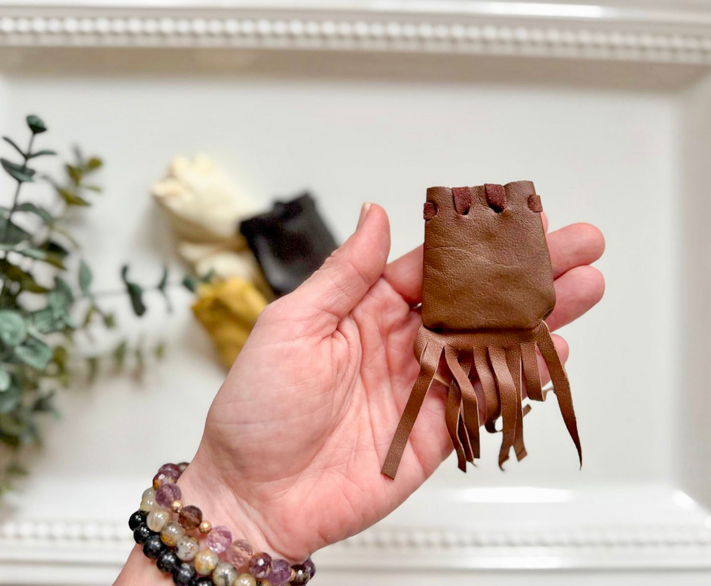 Mini Leather Fringe Pouch