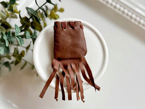 Mini Leather Fringe Pouch