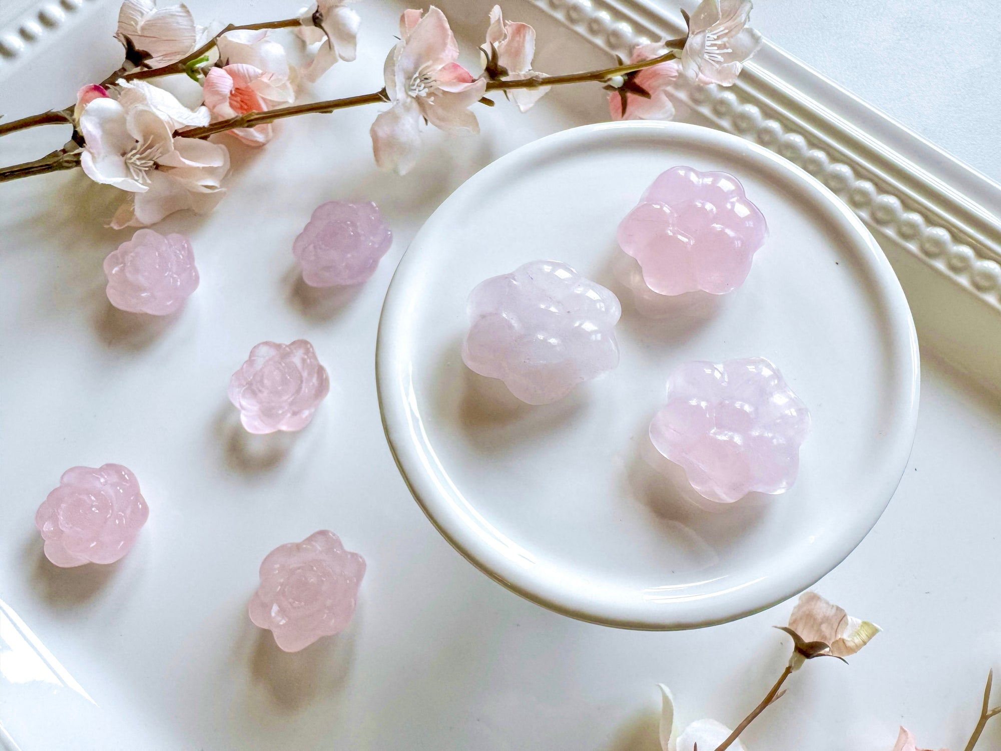 Mini Lotus Crystal Carving