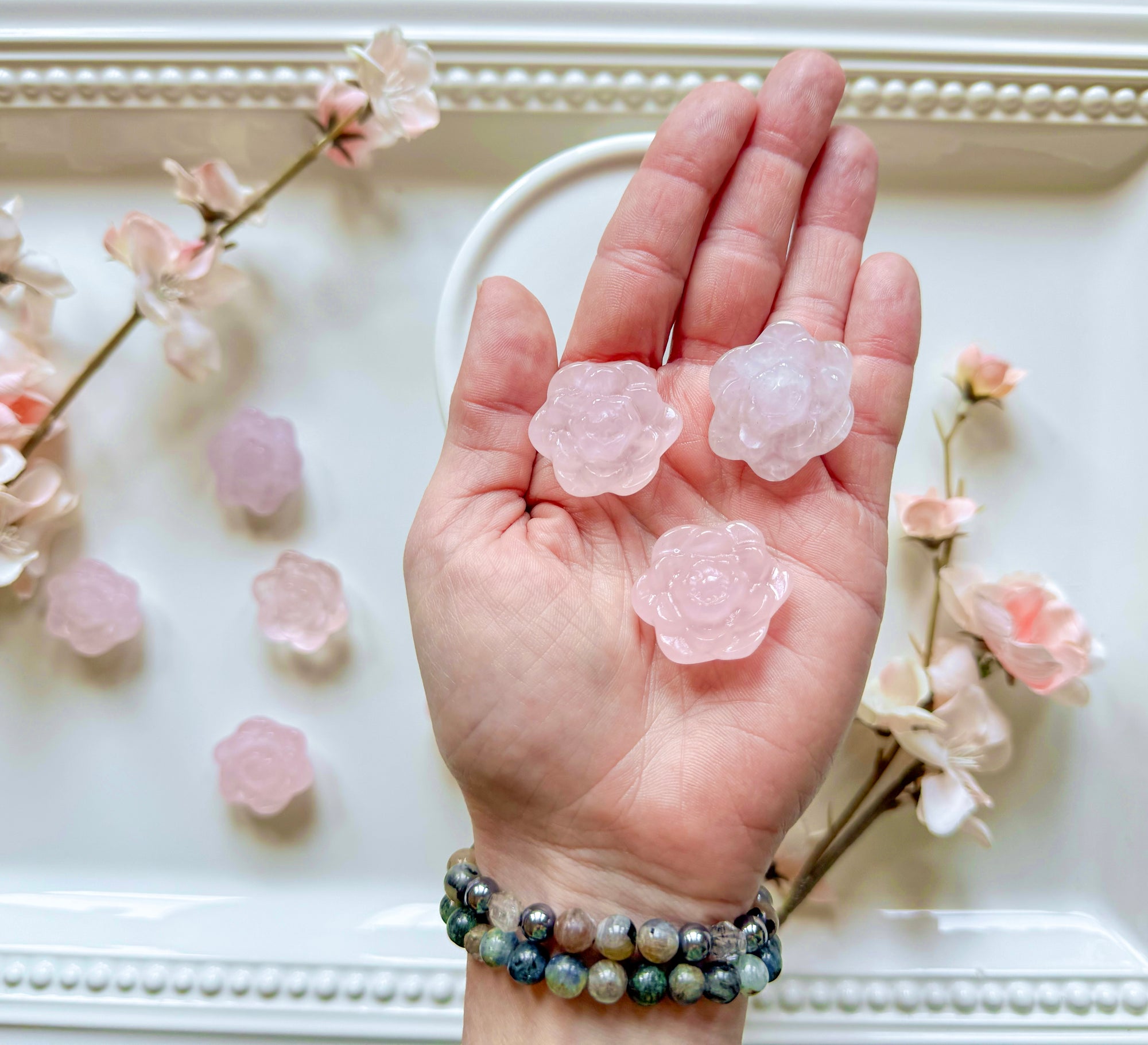 Mini Lotus Crystal Carving