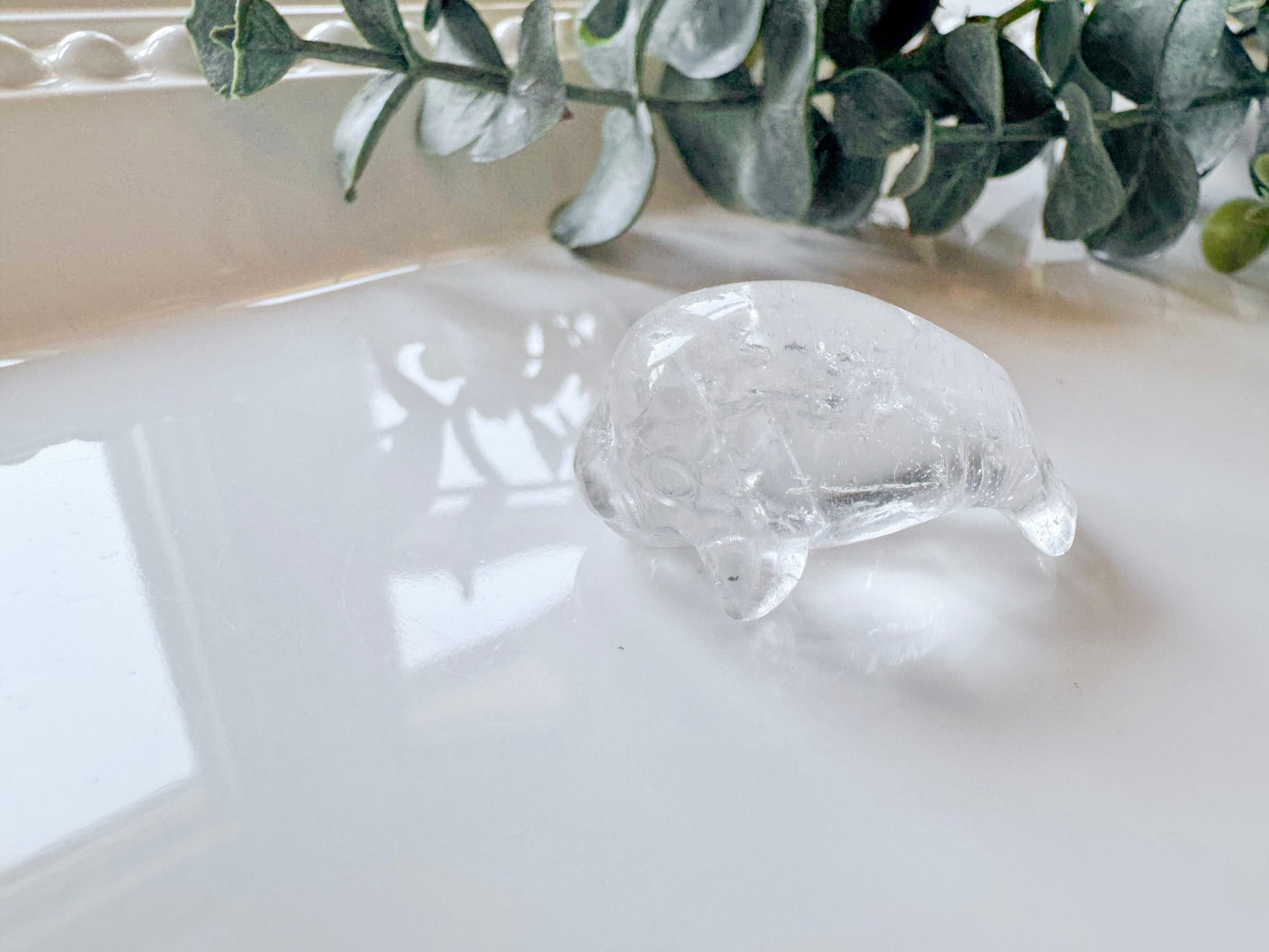 Mini Manatee Crystal Carving
