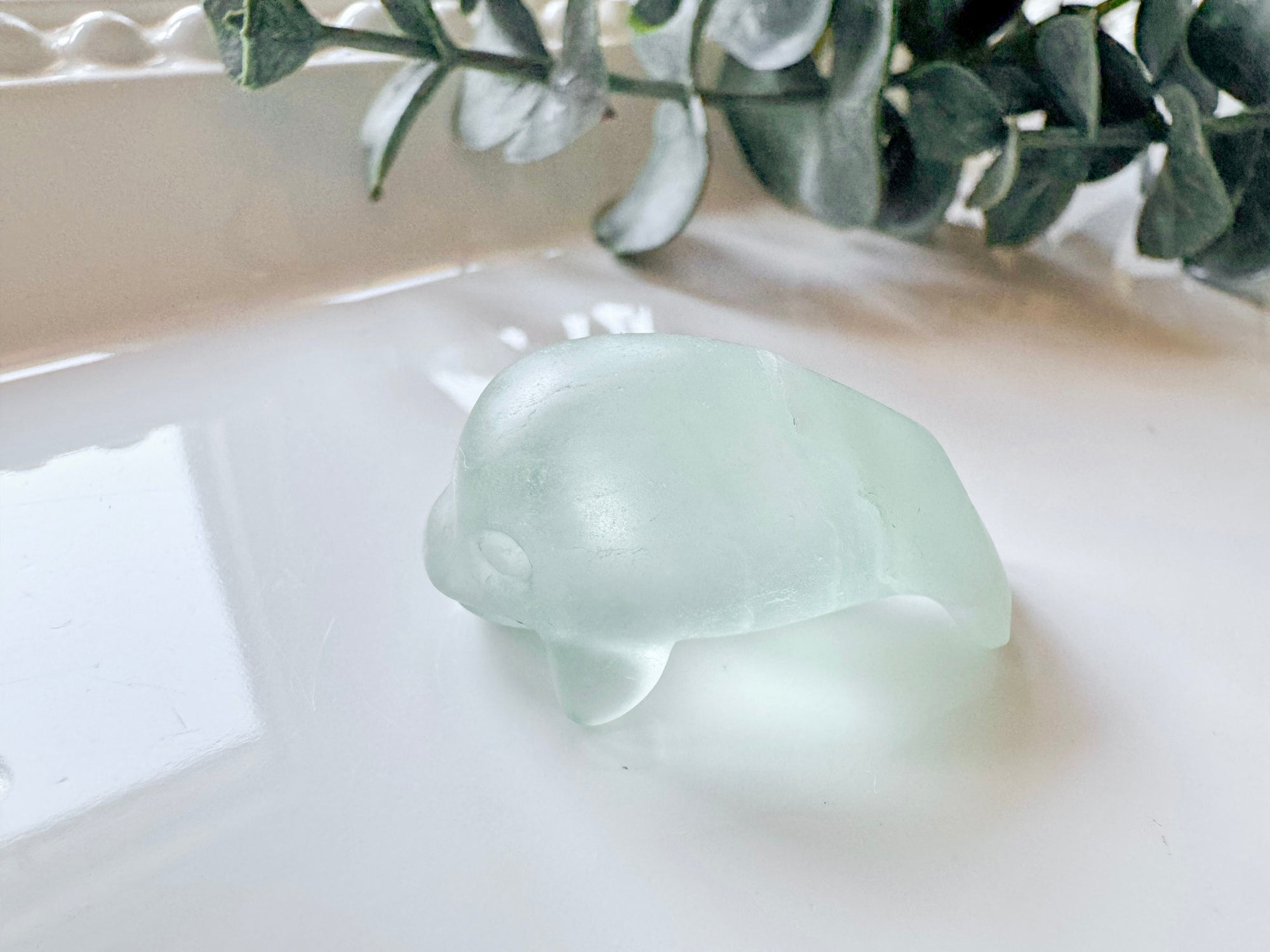 Mini Manatee Crystal Carving