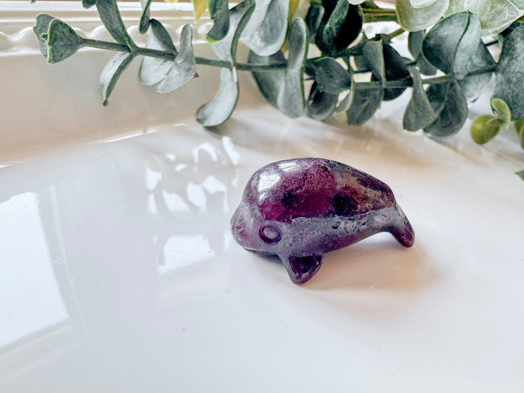 Mini Manatee Crystal Carving