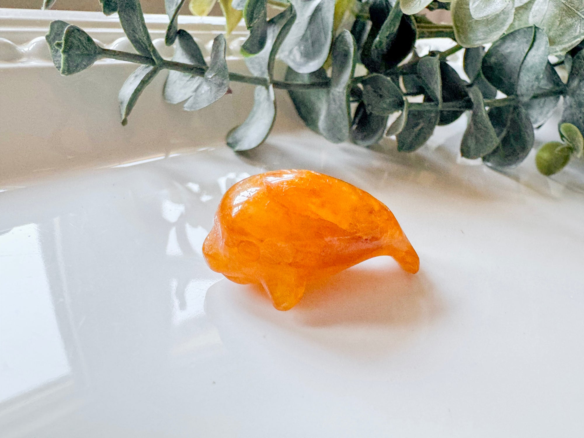 Mini Manatee Crystal Carving