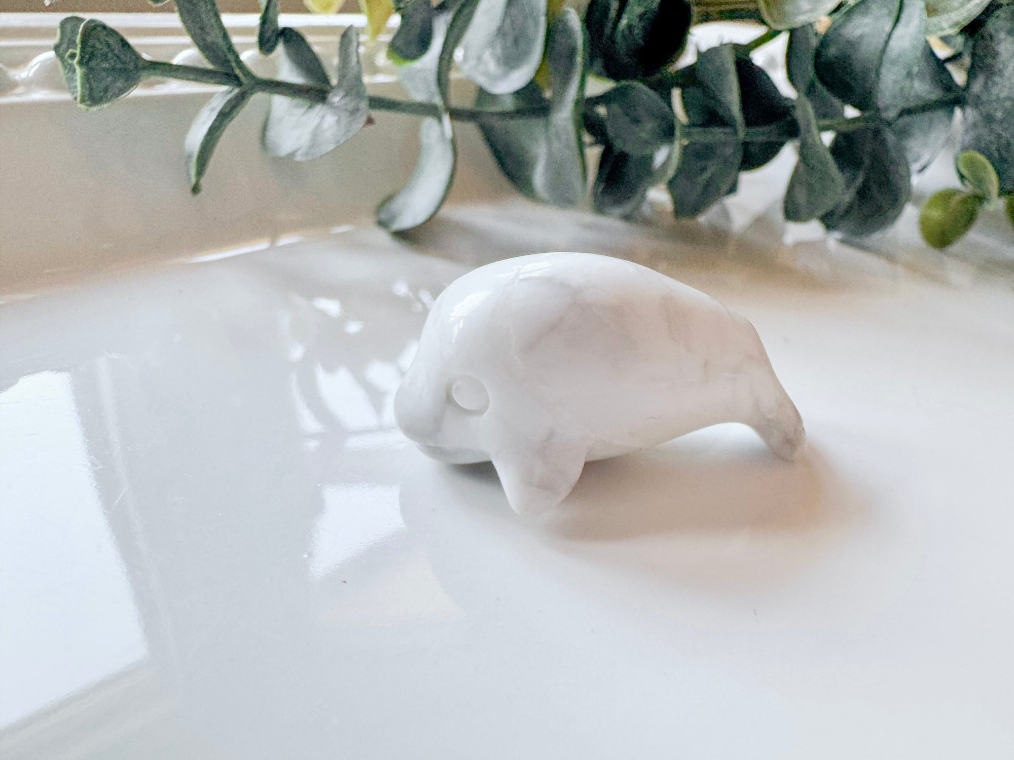 Mini Manatee Crystal Carving