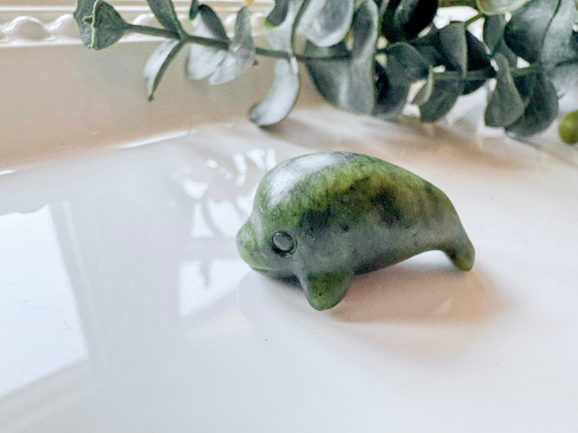 Mini Manatee Crystal Carving