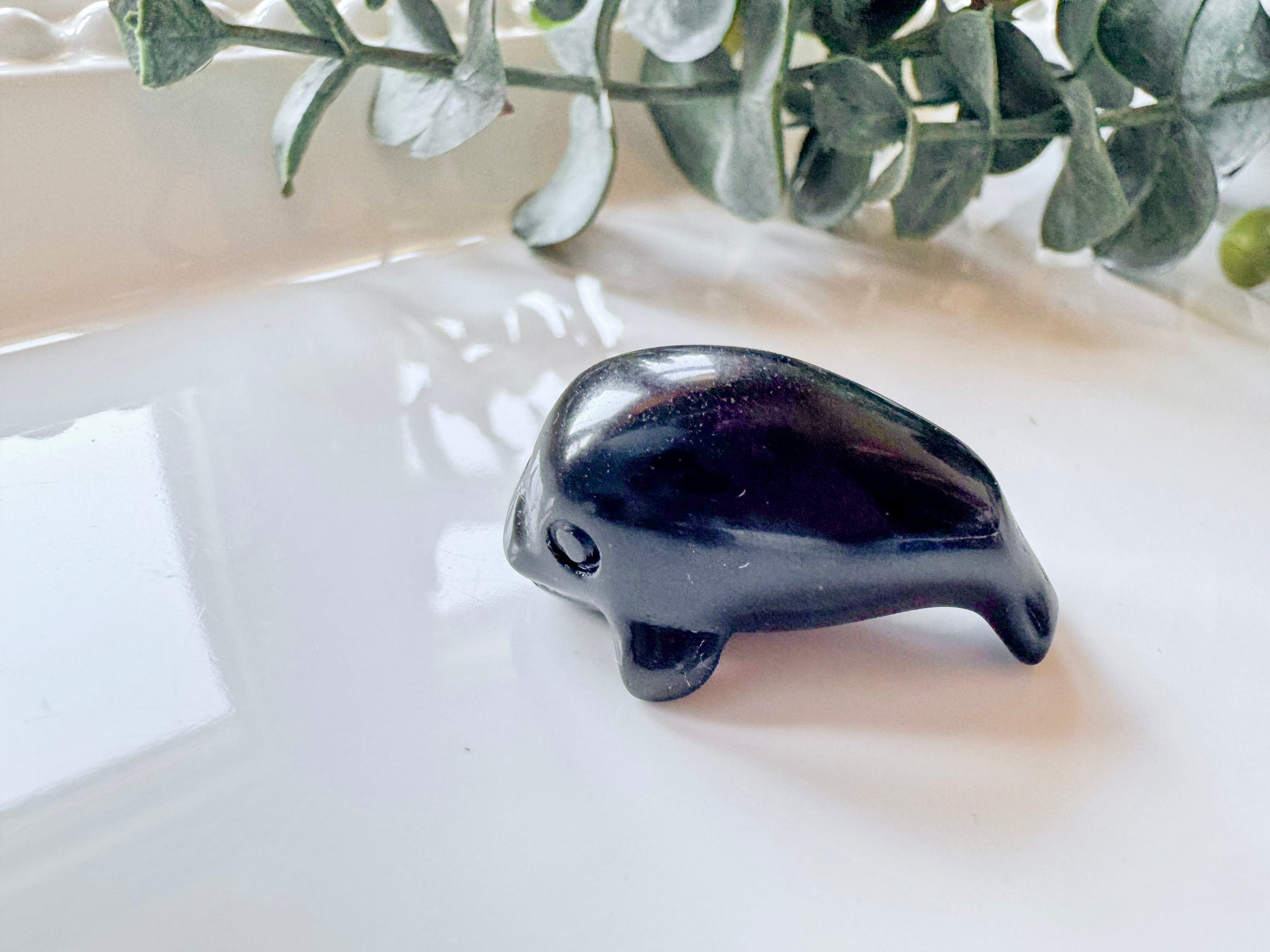 Mini Manatee Crystal Carving