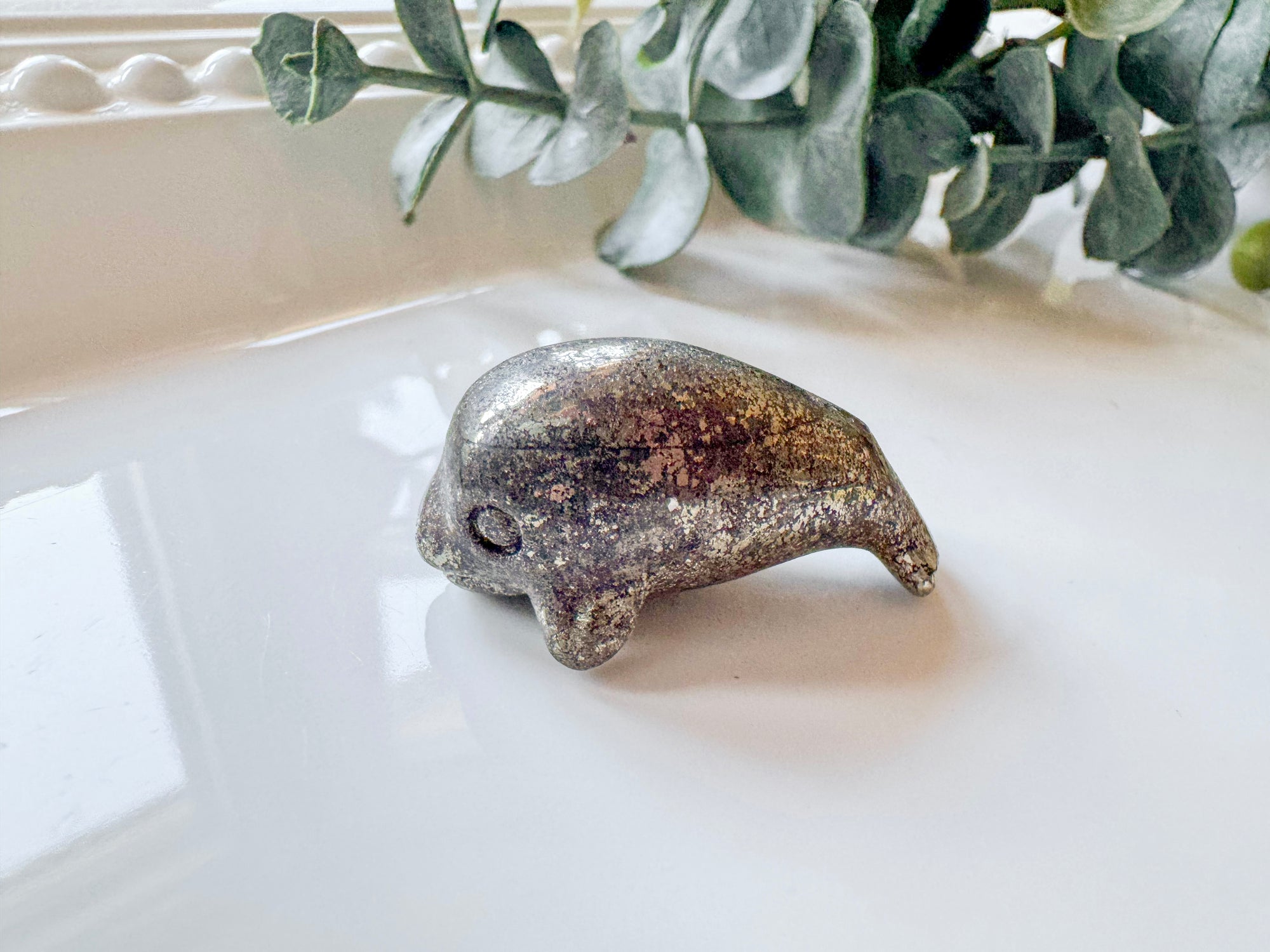 Mini Manatee Crystal Carving