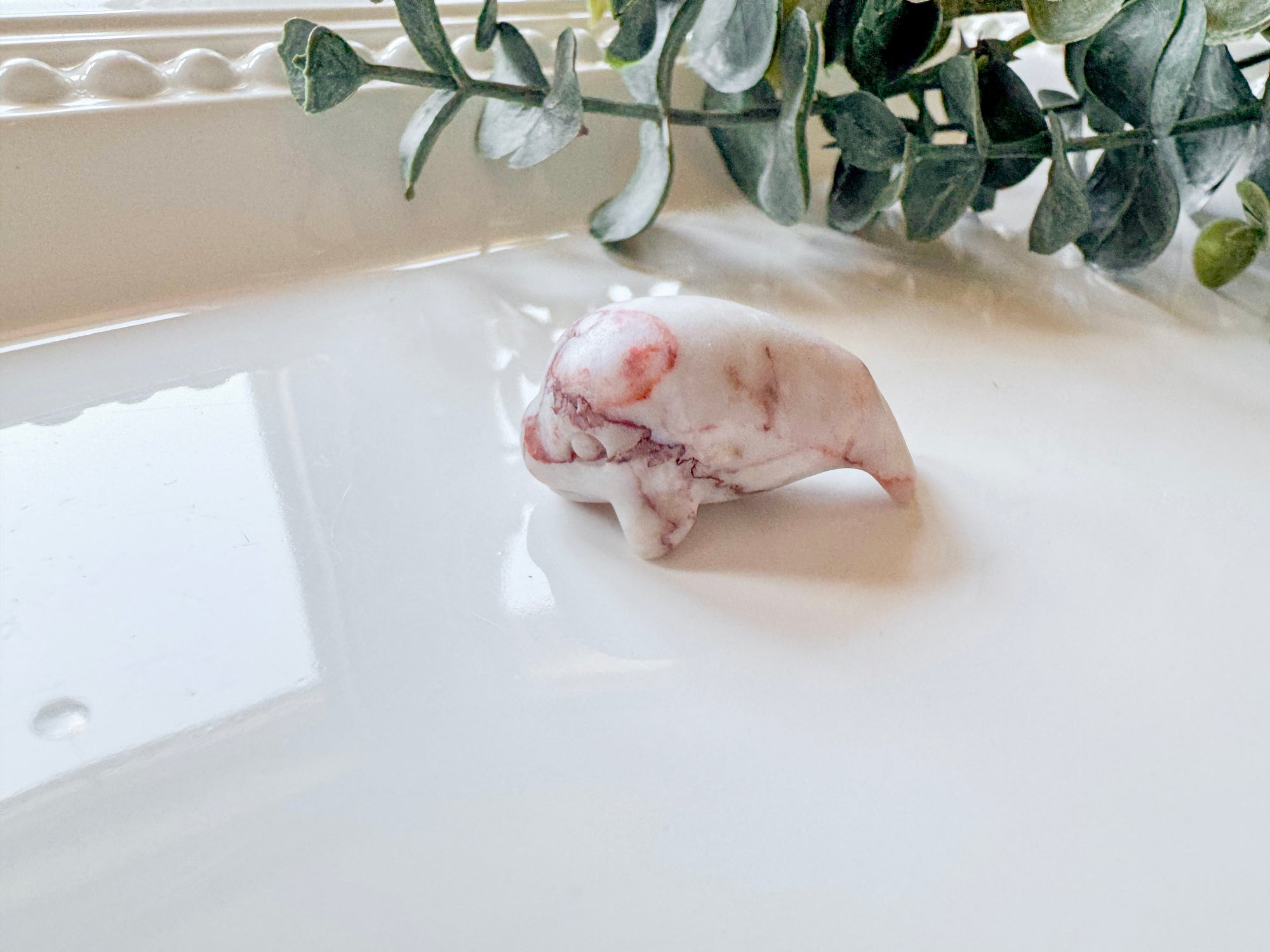 Mini Manatee Crystal Carving